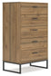 Deanlow Twin Panel Headboard with Dresser, Chest and Nightstand